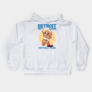 Detroit Lions, Vintage Character Cartoon Kids Hoodie